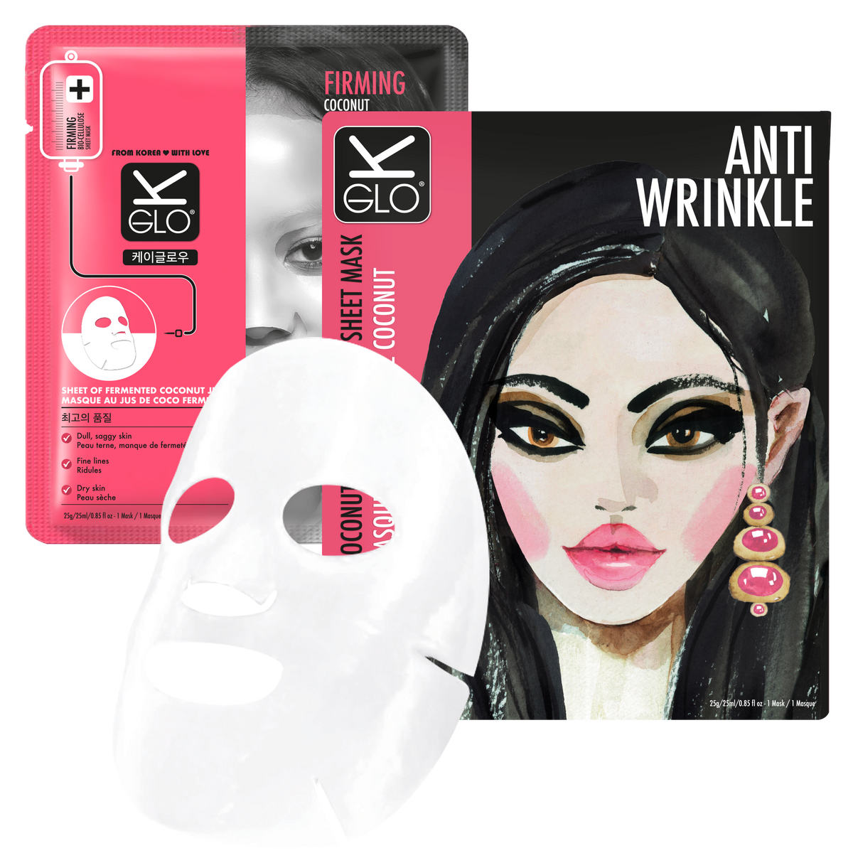 K-GLO Anti-Wrinkle Bio-Cellulose Sheet Mask